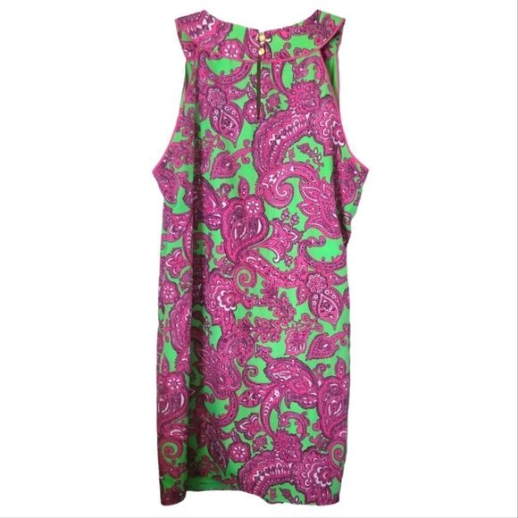 Like New Crown & Ivy Pink Green Paisley Sheath Dress - Picture 8 of 9